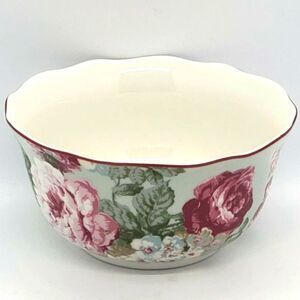 222 Fifth PTS English Rose Ruffle Edge China Bowl
